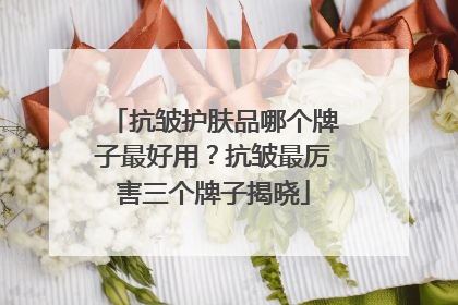 抗皱护肤品哪个牌子最好用？抗皱最厉害三个牌子揭晓